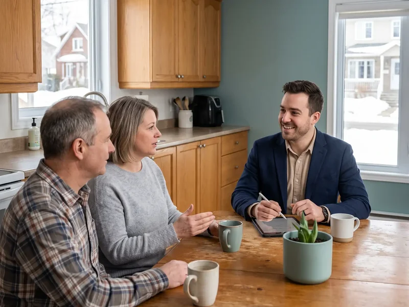 Vente réglée à la cuisine, sans visite d'inconnus