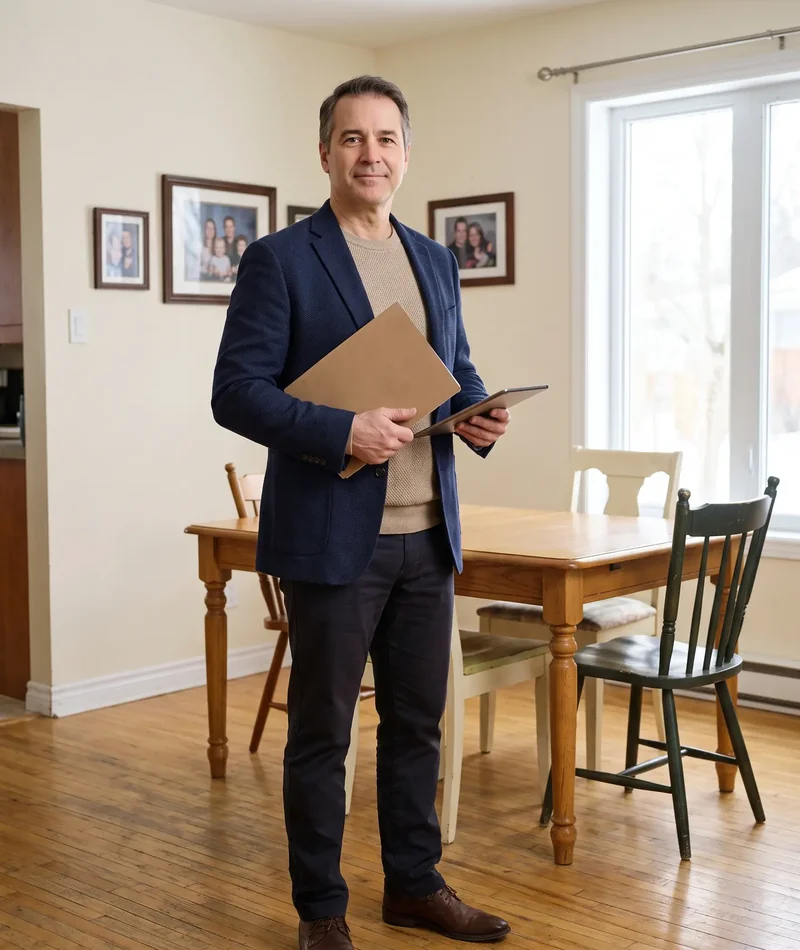 Acheteur de maison au comptant au Québec, un conseiller Immo Secours chez le vendeur